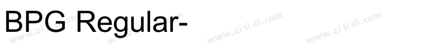 BPG Regular字体转换